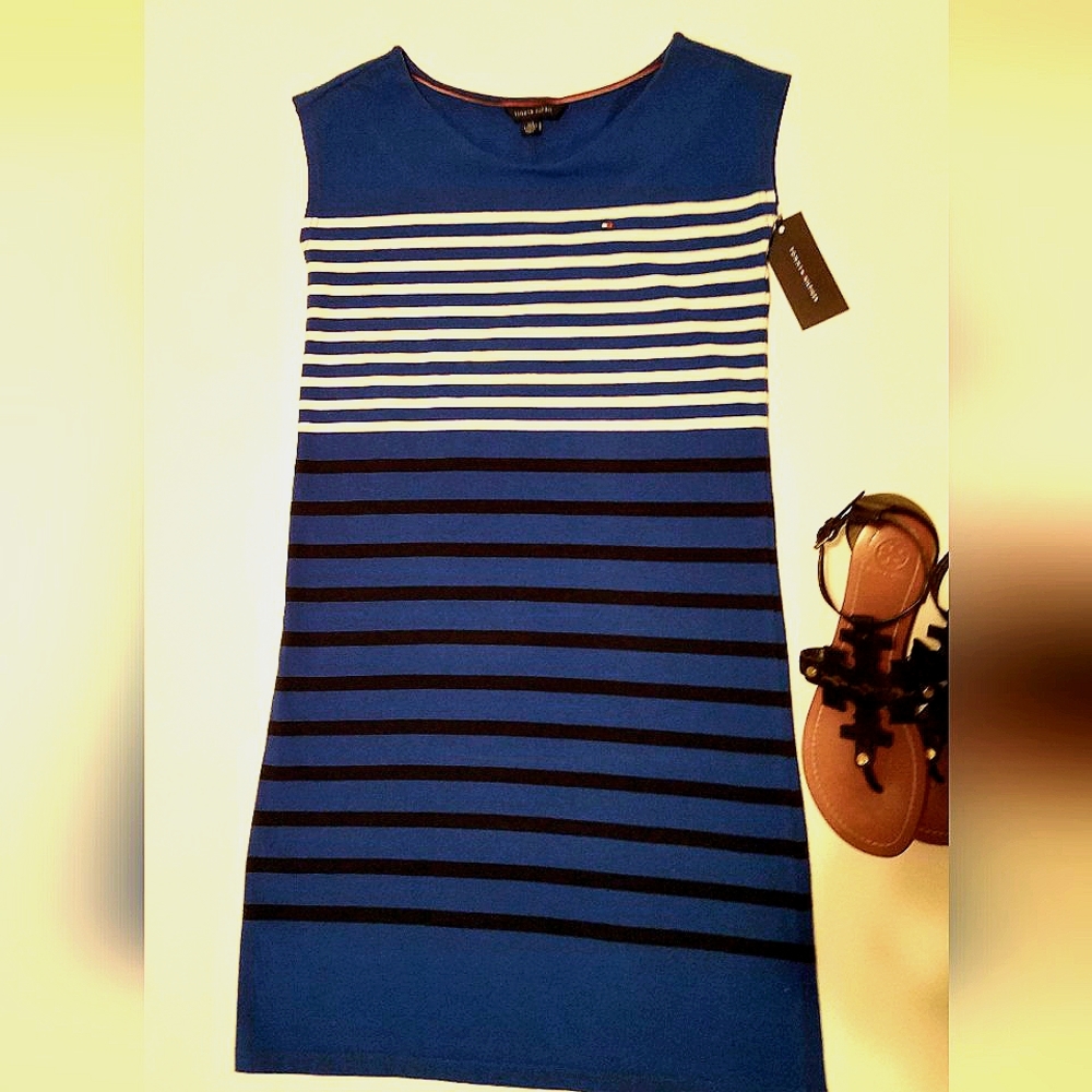 Tommy Hilfiger Blue Striped Dress S